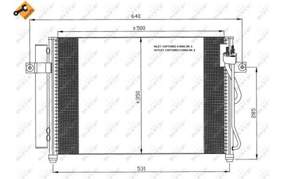 Condenser, air conditioning EASY FIT 35630 NRF, Image 6