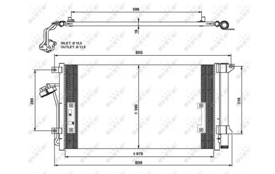 Condenser, air conditioning EASY FIT 35639 NRF