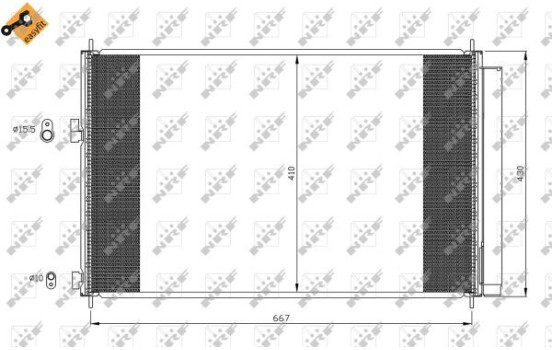 Condenser, air conditioning EASY FIT 35641 NRF, Image 6