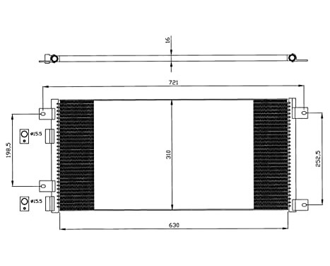 Condenser, air conditioning EASY FIT 35643 NRF, Image 5