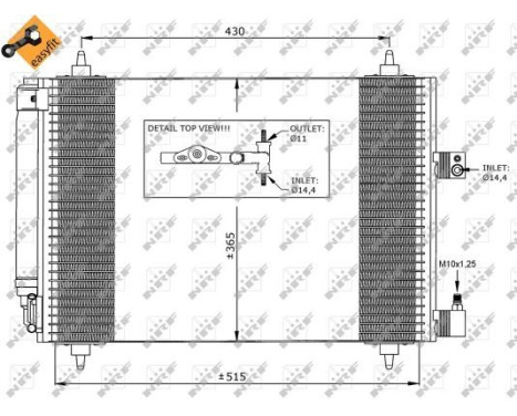 Condenser, air conditioning EASY FIT 35649 NRF, Image 4