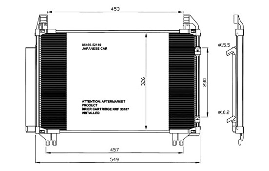 Condenser, air conditioning EASY FIT 35652 NRF, Image 6