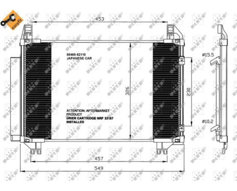 Condenser, air conditioning EASY FIT 35652 NRF, Image 3