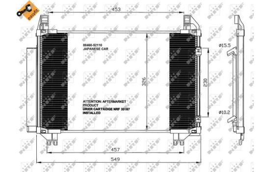 Condenser, air conditioning EASY FIT 35652 NRF, Image 4