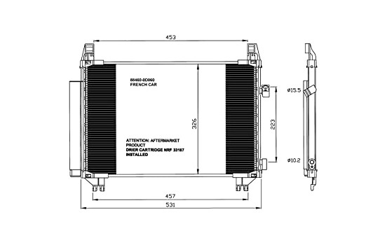 Condenser, air conditioning EASY FIT 35654 NRF, Image 2
