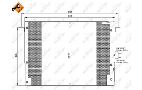 Condenser, air conditioning EASY FIT 35657 NRF, Image 2