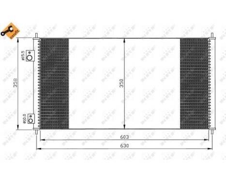 Condenser, air conditioning EASY FIT 35663 NRF, Image 6