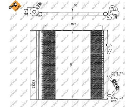 Condenser, air conditioning EASY FIT 35720 NRF, Image 6