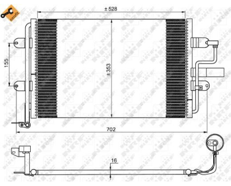 Condenser, air conditioning EASY FIT 35733 NRF, Image 3