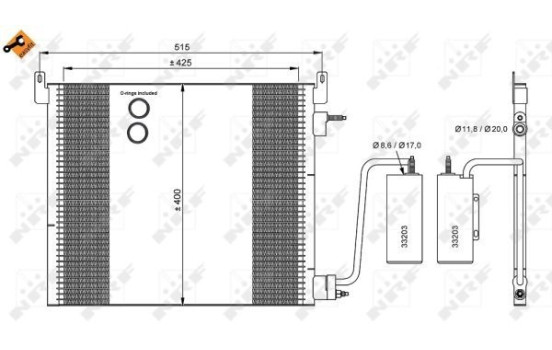 Condenser, air conditioning EASY FIT 35741 NRF, Image 3