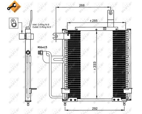 Condenser, air conditioning EASY FIT 35744 NRF, Image 3