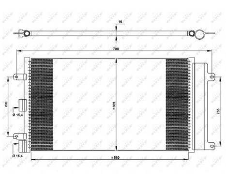Condenser, air conditioning EASY FIT 35752 NRF, Image 5