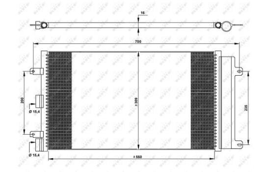 Condenser, air conditioning EASY FIT 35752 NRF, Image 5