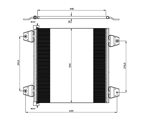 Condenser, air conditioning EASY FIT 35757 NRF, Image 2