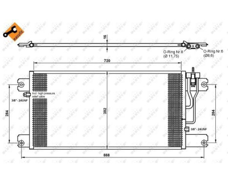 Condenser, air conditioning EASY FIT 35762 NRF, Image 4