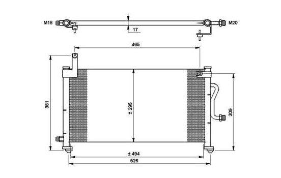 Condenser, air conditioning EASY FIT 35765 NRF, Image 4
