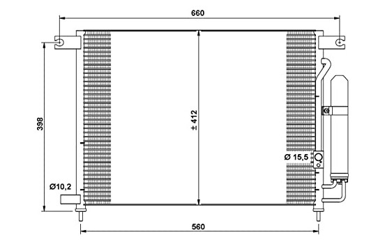 Condenser, air conditioning EASY FIT 35766 NRF, Image 3
