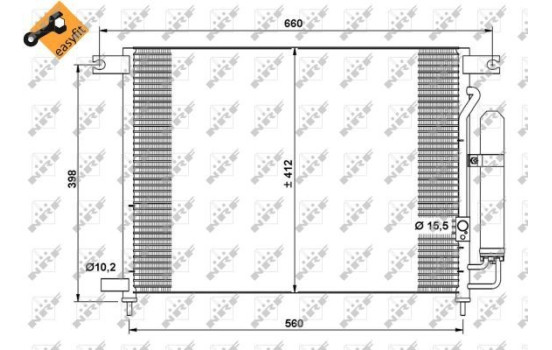 Condenser, air conditioning EASY FIT 35766 NRF, Image 4
