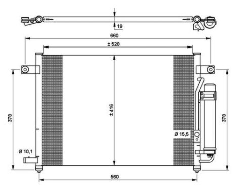 Condenser, air conditioning EASY FIT 35767 NRF, Image 2