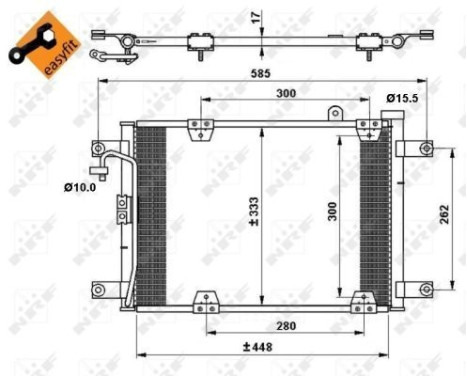 Condenser, air conditioning EASY FIT 35768 NRF, Image 5
