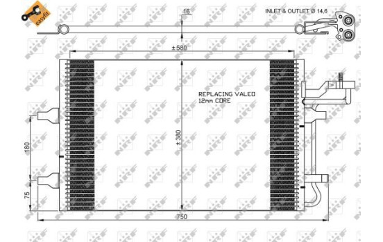 Condenser, air conditioning EASY FIT 35770 NRF, Image 3