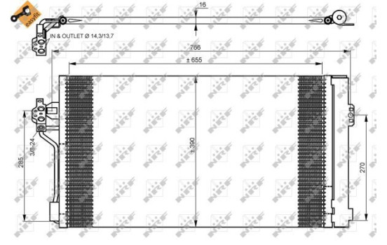 Condenser, air conditioning EASY FIT 35776 NRF, Image 2