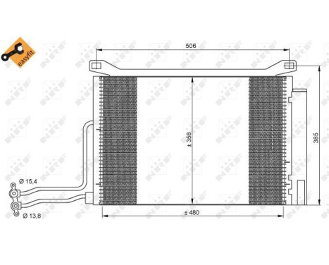 Condenser, air conditioning EASY FIT 35787 NRF, Image 6