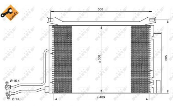 Condenser, air conditioning EASY FIT 35787 NRF, Image 6