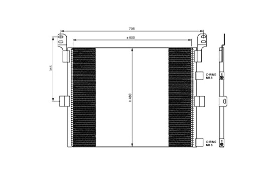 Condenser, air conditioning EASY FIT 35788 NRF, Image 3