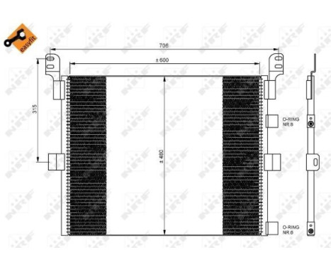 Condenser, air conditioning EASY FIT 35788 NRF, Image 5