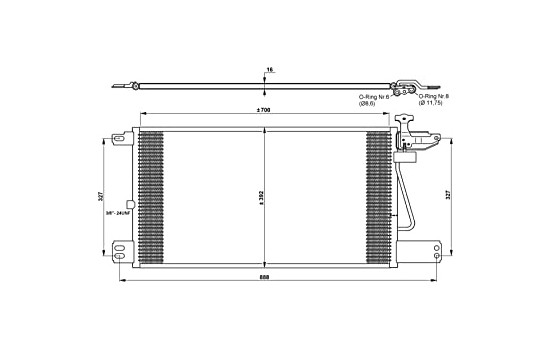 Condenser, air conditioning EASY FIT 35790 NRF, Image 3