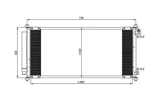 Condenser, air conditioning EASY FIT 35791 NRF, Image 2