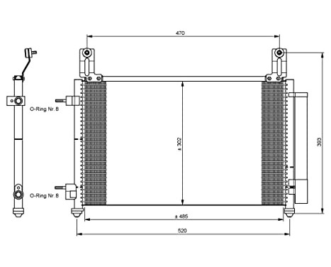 Condenser, air conditioning EASY FIT 35796 NRF, Image 5