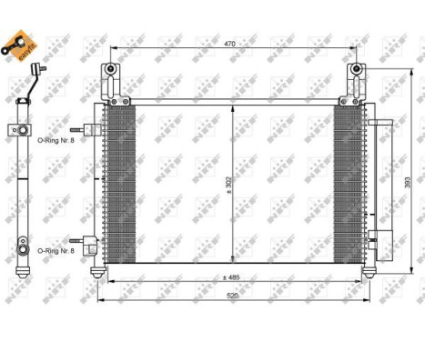 Condenser, air conditioning EASY FIT 35796 NRF, Image 4