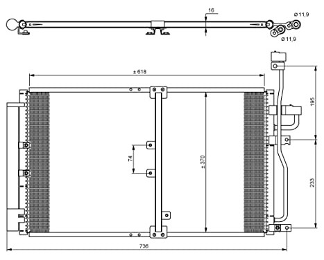 Condenser, air conditioning EASY FIT 35797 NRF, Image 2