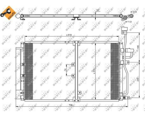 Condenser, air conditioning EASY FIT 35797 NRF, Image 7