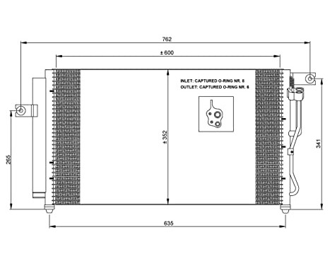 Condenser, air conditioning EASY FIT 35798 NRF, Image 2