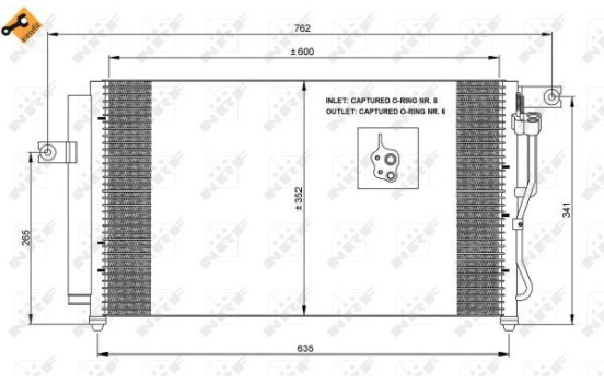 Condenser, air conditioning EASY FIT 35798 NRF, Image 3