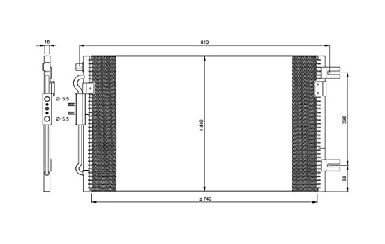 Condenser, air conditioning EASY FIT 35799 NRF, Image 7