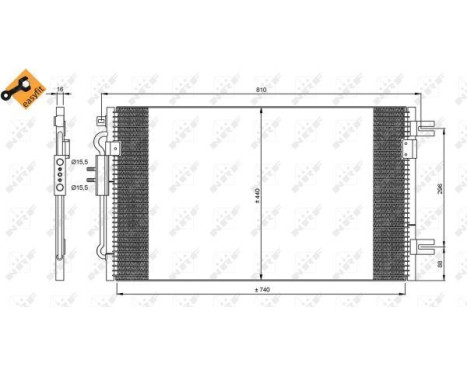 Condenser, air conditioning EASY FIT 35799 NRF, Image 6