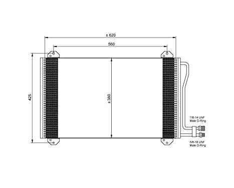 Condenser, air conditioning EASY FIT 35811 NRF, Image 2