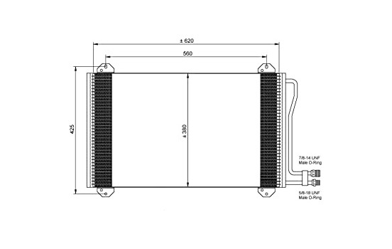 Condenser, air conditioning EASY FIT 35811 NRF, Image 2