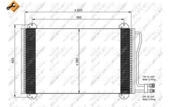 Condenser, air conditioning EASY FIT 35811 NRF, Image 5