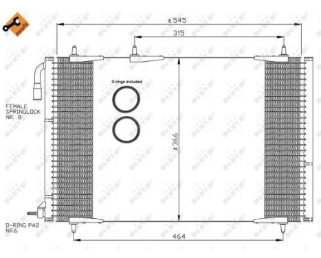 Condenser, air conditioning EASY FIT 35836 NRF, Image 4