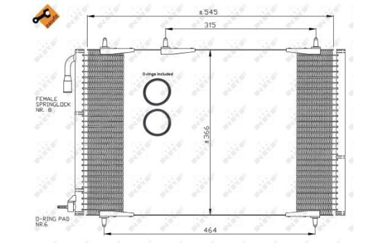 Condenser, air conditioning EASY FIT 35836 NRF, Image 2
