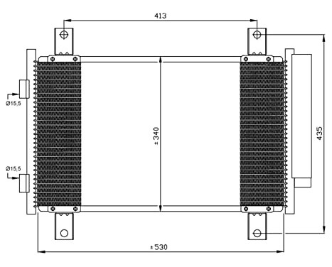 Condenser, air conditioning EASY FIT 35840 NRF