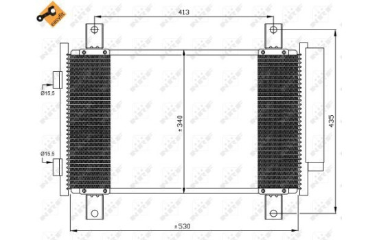 Condenser, air conditioning EASY FIT 35840 NRF, Image 2