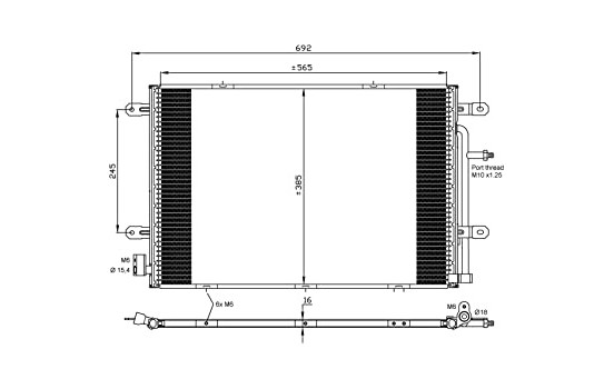 Condenser, air conditioning EASY FIT 35841 NRF, Image 2