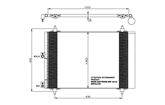 Condenser, air conditioning EASY FIT 35843 NRF, Image 2