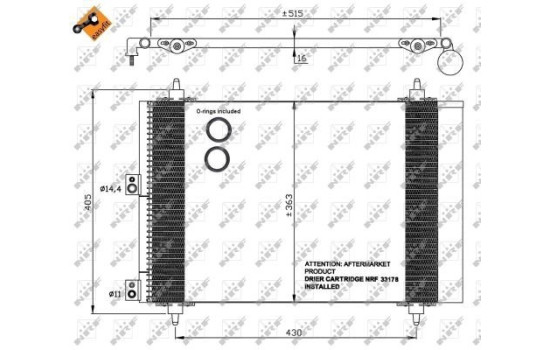 Condenser, air conditioning EASY FIT 35843 NRF, Image 3